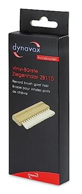 Dynavox Grammofoonplaatborstel ZB110, vinyl-reinigingsborstel met borstelharen van geitenhaar voor zachte reiniging, echt houten handvat, bamboehout