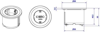 Bachmann 926.000 Stopcontact (onderbouw) Aanraakbeveiliging IP20 Zwart
