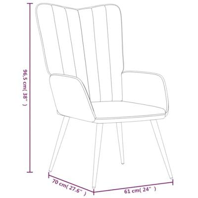 Relaxstoel met voetenbank fluweel lichtgrijs Relaxstoel met voetenbank fluweel lichtgrijs