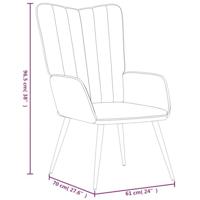 Relaxstoel met voetenbank fluweel lichtgrijs - thumbnail