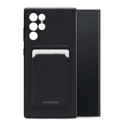 Mobilize Rubber Gelly Card Case Samsung Galaxy S23 Ultra 5G Matt Black