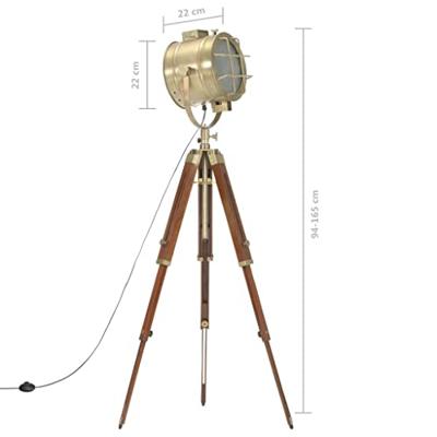 Vloerlamp driepoot 165 cm massief mangohout Vloerlamp driepoot 165 cm massief mangohout