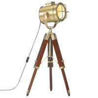 vidaXL Vloerlamp driepoot 69 cm massief mangohout - thumbnail