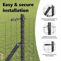 VidaXL Hek met paal grijs 1,2 x 10 m staal en pvc - thumbnail