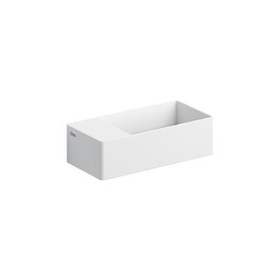 Clou New Flush 3 Fontein Links Met Voorbewerkte Kraangat Met Afvoerset En Afvoerplaat Wit Aluite 35x18x10 cm Clou
