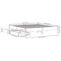 Bedframe zonder matras massief grenenhout wit 200x200 cm - thumbnail