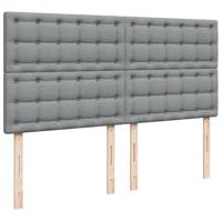 Boxspring met matras stof lichtgrijs 180x200 cm - thumbnail