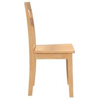 Eetkamerstoelen 2 st massief hout naturel rubber - thumbnail