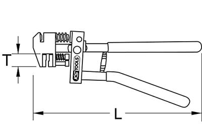 KS Tools 118.0055 Gat- en striptang, 285 mm
