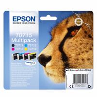 Epson Inktcartridge T0715 Origineel Combipack Zwart, Cyaan, Magenta, Geel C13T07154012 - thumbnail