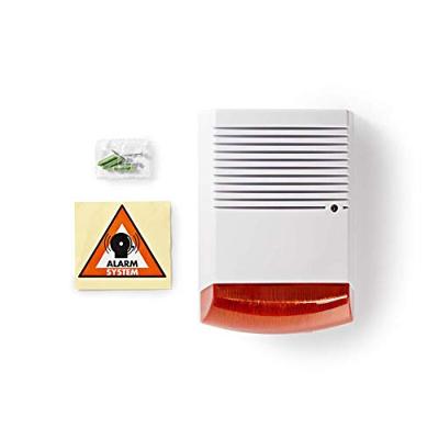 Dummy beveiligings-sirene | IP44 | Wit / oranje