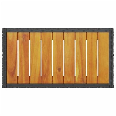 Tuinbank 2-zits met kussens en tafel poly rattan zwart Tuinbank 2-zits met kussens en tafel poly rattan zwart