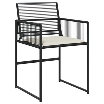 13-delige Tuinset met kussens poly rattan zwart