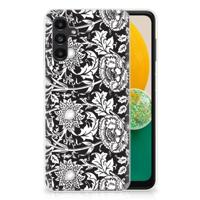 Samsung Galaxy A13 | A04s | TPU Case | Black Flowers - thumbnail