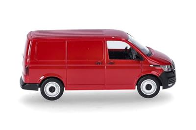 Herpa 096799-002 H0 Auto Volkswagen T6.1 box, kersenrood Herpa 096799-002 H0 Auto Volkswagen T6.1 box, kersenrood