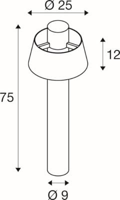 SLV Paddenstoel lampPhotoni 45 zwart - 75cm - 1007584