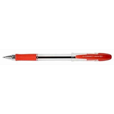 Q-CONNECT Delta balpen, 0,4 mm, medium rood