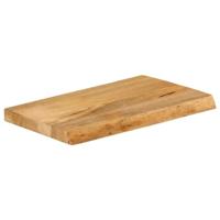 Tafelblad met natuurlijke rand 60x30x3,8 cm massief mangohout - thumbnail
