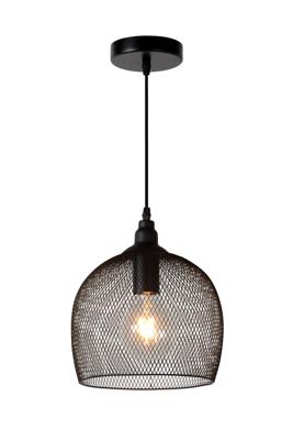 Lucide MESH - Hanglamp - Ø 22 cm - 1xE27 - Zwart