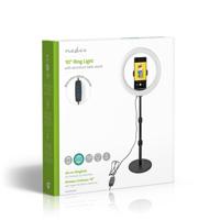 Ringlicht | 10 inch | 120 LED's | 2700 - 6700 K | Grondplaat | Zwart - thumbnail