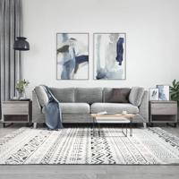 Salontafels 2 st 50x46x50 cm bewerkt hout grijs sonoma eiken - thumbnail