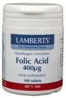 Lamberts Foliumzuur 400mcg Tabletten - thumbnail