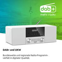 TechniSat DIGITRADIO 3 Radio DAB+, VHF (FM) CD, USB, Bluetooth Incl. afstandsbediening, Wekfunctie, Acculaadfunctie Wit - thumbnail