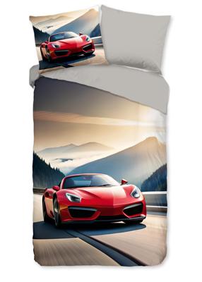 Good Morning Kinderdekbedovertrek "rode sportieve auto" - Multi - (140x200/220 cm) - Katoen Good Morning Kinderdekbedovertrek "rode sportieve auto" - Multi - (140x200/220 cm) - Katoen