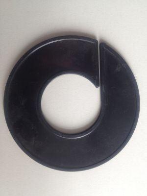 Maatring 9 cm zwart onbedrukt blanko