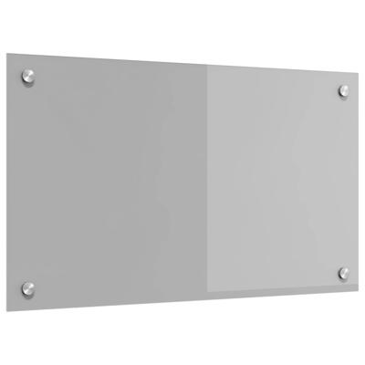 VidaXL Keuken spatscherm lichtgrijs 70 x 40 cm gehard glas