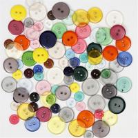 Creativ Company Knopen, d 12+18+20 mm, diverse kleuren, 800 stuk/ 1 doos - thumbnail