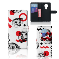 Telefoonhoesje met Naam Nokia 5.3 Skull Red - thumbnail