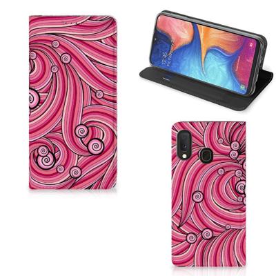 Samsung Galaxy A20e | Bookcase | Swirl Pink