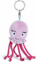Nici sleutelhanger Octopus Oktina junior 10 cm pluche paars - thumbnail