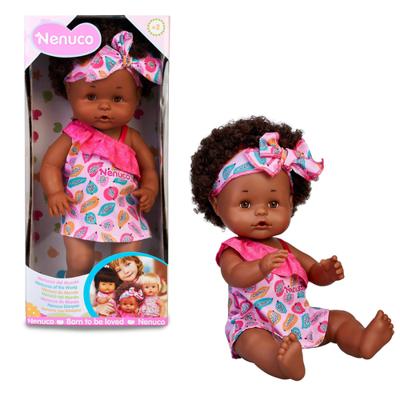 Nenuco Afro-stijl pop 35 cm - Drinkt en plast - Voor kinderen vanaf 2 jaar