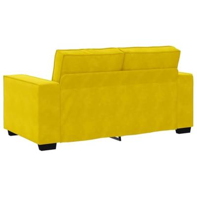 3-delige Loungeset met kussens fluweel geel - thumbnail