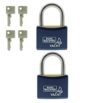 Burg Wächter 2er Set Duo 460 Ni 40 SB Hangslot Gelijksluitend Messing Sleutelslot