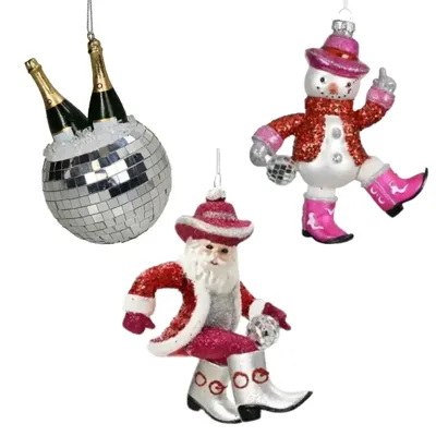 Kerstbal Pakket disco - 3 stuks