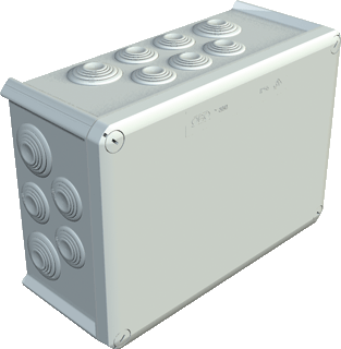 Montagedoos waterdicht 201x285mm incl wartels