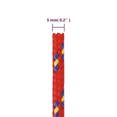 Boottouw 5 mm 100 m polypropyleen rood