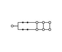 WAGO 2006-8031 Verdeler-serieklem Cage Clamp-aansluiting Grijs 12 stuk(s) - thumbnail