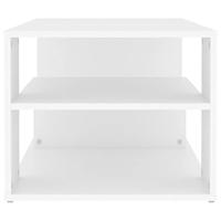 Salontafel 100x50x40 cm bewerkt hout wit - thumbnail