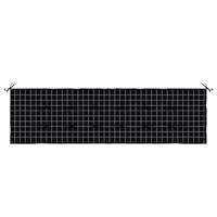 Tuinbank Kussen Plaid Zwart 180 x 50 x 4 cm Oxford stof - thumbnail