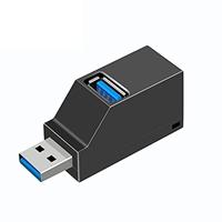 Mini Portable 2 x USB 2.0 + 1 x USB 3.0 hub met kabel - thumbnail