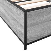 Bedframe bewerkt hout en metaal grijs sonoma eiken 75x190 cm - thumbnail