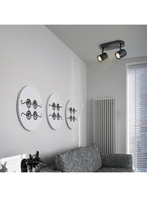 Home sweet home LED opbouwspot Manu 2 lichts ↔ 24 cm - zwart Home sweet home LED opbouwspot Manu 2 lichts ↔ 24 cm - zwart