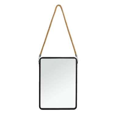 Spiegel Jonas - zwart - 40x25x3 cm