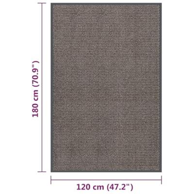 Deurmat getuft 120x180 cm donkerbruin Deurmat getuft 120x180 cm donkerbruin