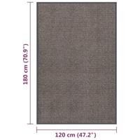 Deurmat getuft 120x180 cm donkerbruin - thumbnail