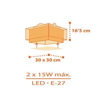 Dalber Vierkante plafondlampDinos - 73456 - thumbnail